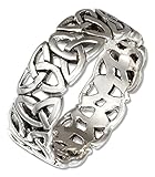 Sterling Silver 925 Celtic Trinity Knot Band Ring (size 10)