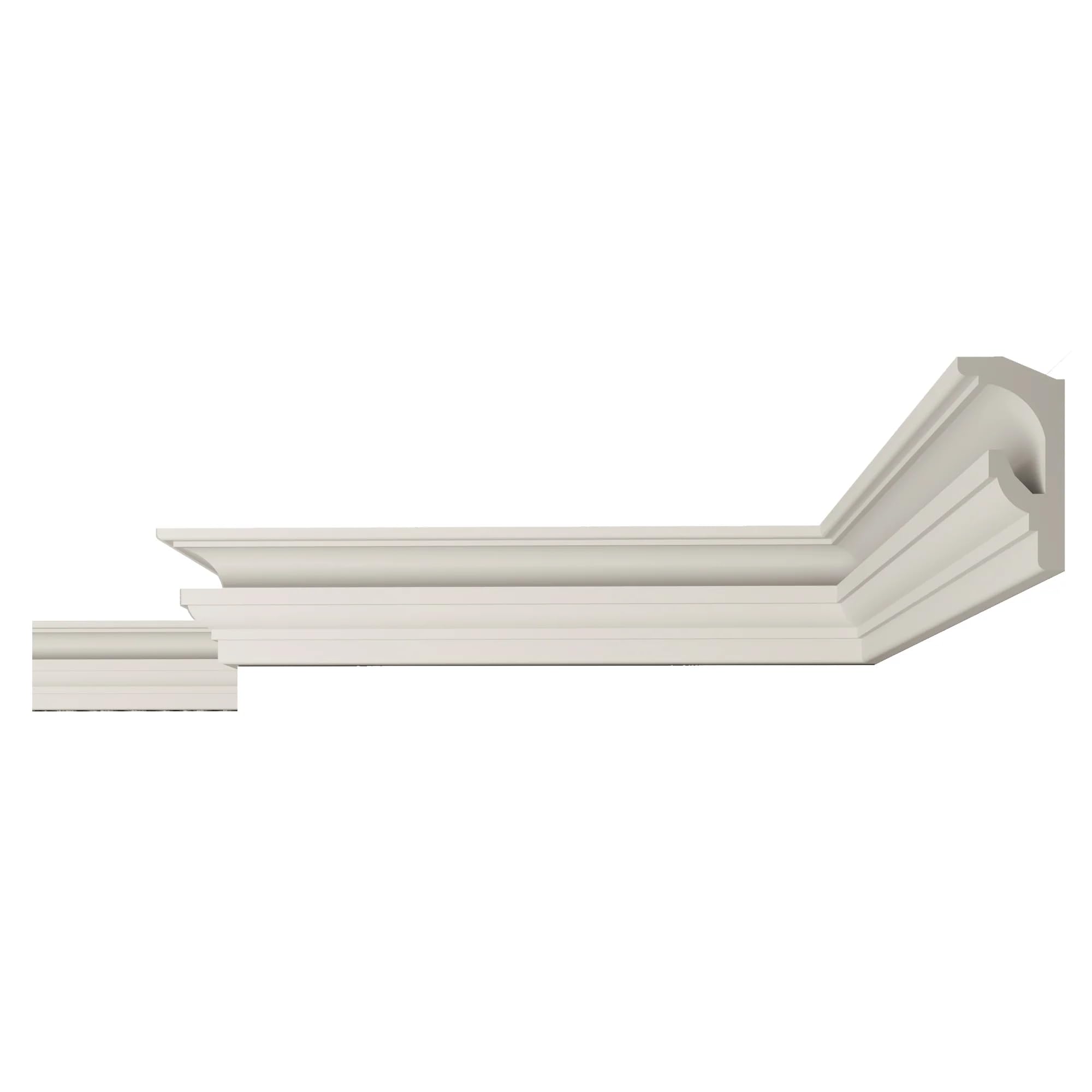 FAST DECOR Premium LED Coving Cornice – Lightweight XPS Ceiling Moulding – Indirect LED Strip Lighting Ready – Paintable & Easy to Install, XPS (CLF21, 10m (5 Length))