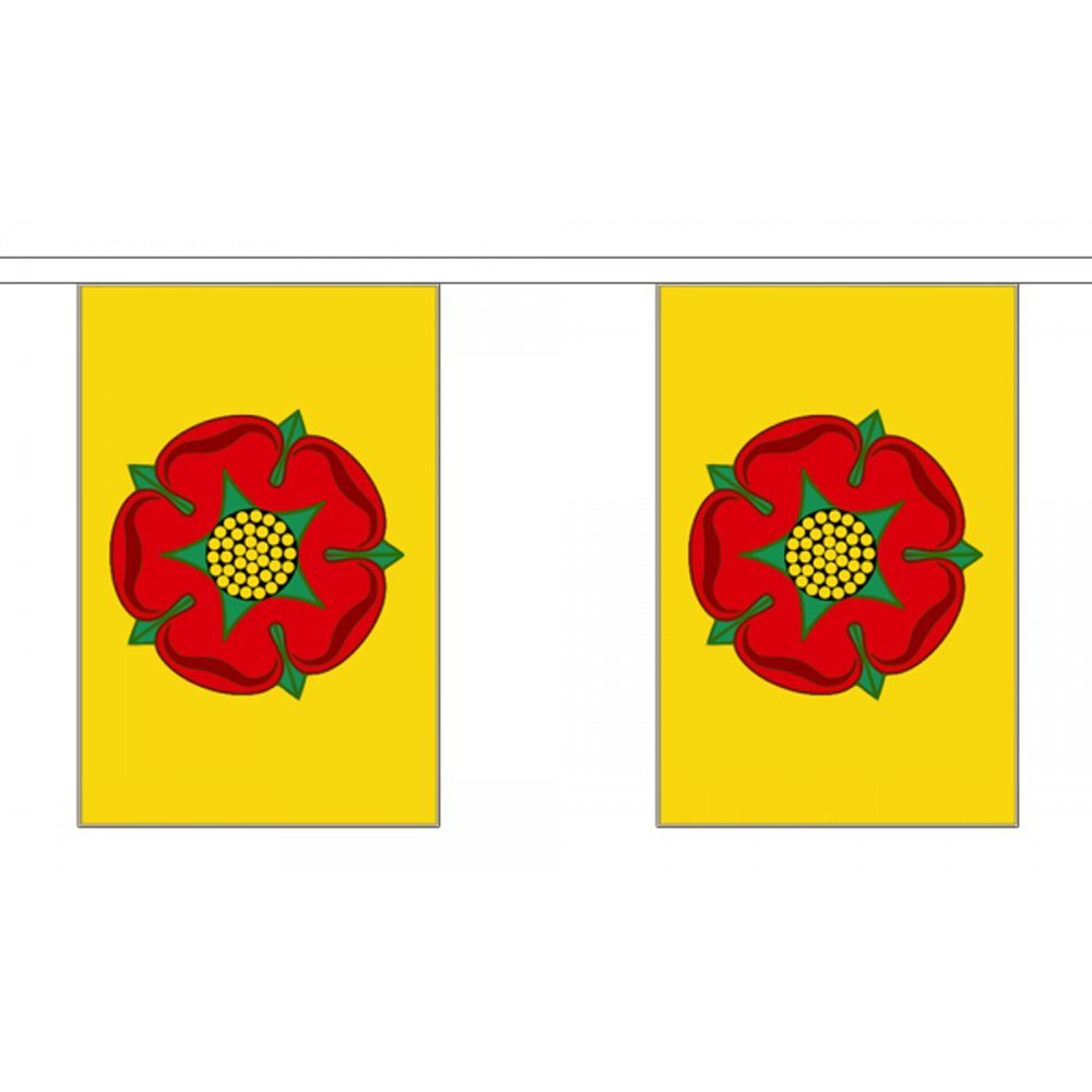 Flagtex Lancashire New Fabric Bunting – 3m with 10 Flags – Premium Indoor & Outdoor Decoration — image 1