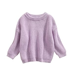Toddler Baby Girl Boys Sweater Round Neck Long Sleeve Candy Color Knitted Pullover Tops Autumn Winter Sweatshirt