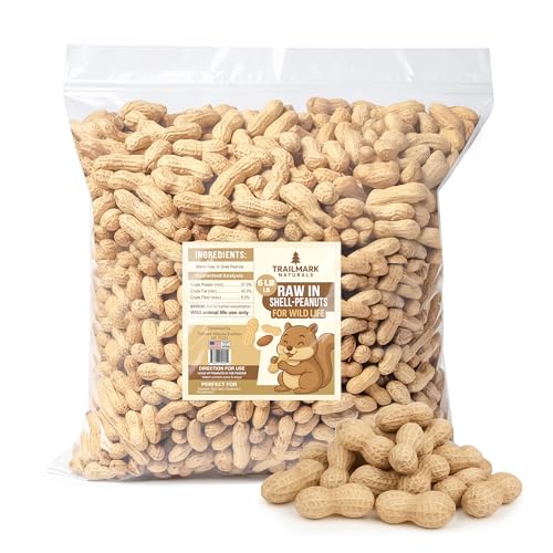 6 LB - Raw Peanuts for Squirrels, Raw in Shell Peanuts for Birds and Wildlife- Squirrel Food, Wild Bird Seed - Grown in The USA