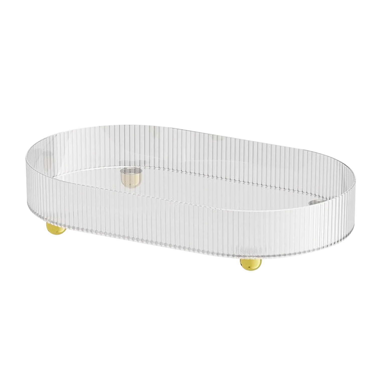 Makeup Perfume Organizer, Bathroom Vanity Tray, Decorative Dresser Tray, Countertop Organizer Tray for Cosmetics, Clear