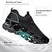 Mens Walking Shoes Blade Non Slip Fashion Sneakers Breathable Mesh Soft Sole Casual Athletic Running Sport Shoes All Black
