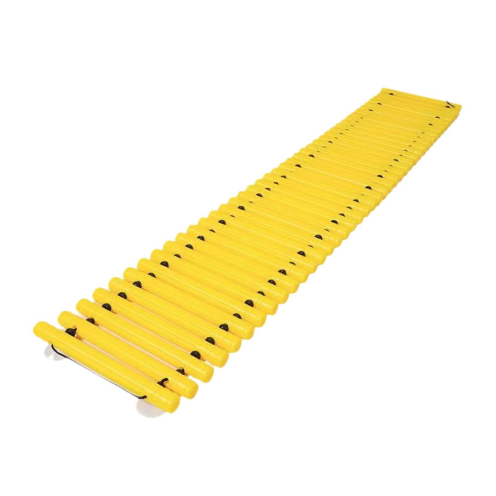 Puente de Equilibrio, Bloque de Equilibrio para niños en Edad Preescolar, para en Interiores y Exteriores, Color Rojo, Amarillo, 150x28.5cm