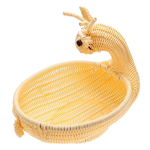 Cabilock 1Pc Hand Woven Bread Basket Container Baking Supplies for Artisan Home Bakers for Sourdough and Loaves Beige Color and Non Stick Design