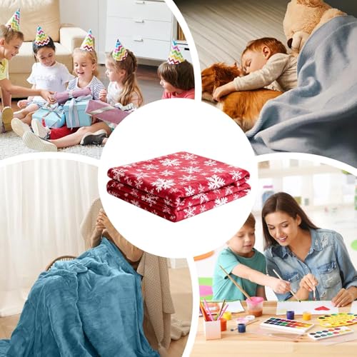 Couverture chaude pour l'hiver plaid canapé de Noël en patchwork lavable - 6