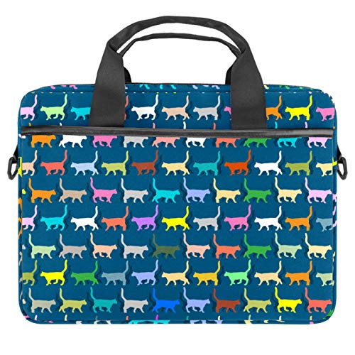 Bolso de ordenador contra arañazos con estampado de gato para portátil de 13-14"