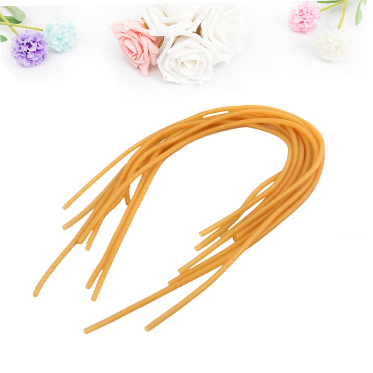 SHOWERORO 10pcs Rubber Tubes for Bamboo Hammers Leather Cover Accessory Set Chinese Dulcimer Tube