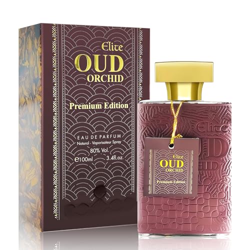 Image of AFLUXE Elite Oud Orchid Eau de Parfum for Men, 3.4 Fl. Oz - Long Lasting Oud & Black Orchid Fragrance, Intense Dark Chocolate & Woody Men's Perfume