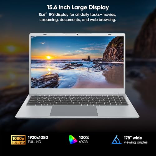 Image of 15.6 inch Laptop, 32GB RAM 512GB SSD, Pentium Gold 6500Y, 1080P IPS
