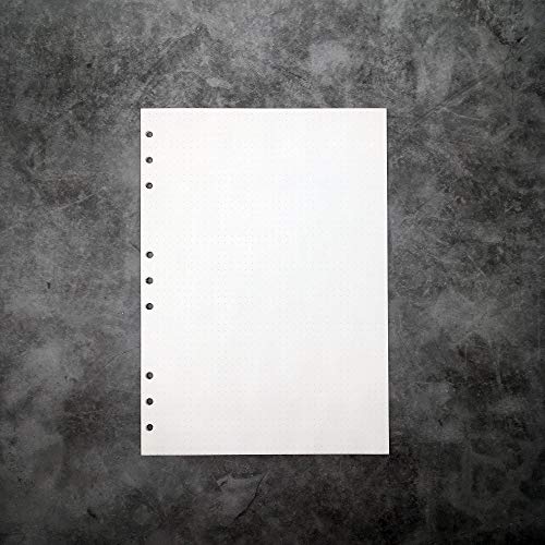 Zelten Refills/Loose Leaves for B5 Cover Ring Binder/Personal Organiser/Planner(B5 9 Holes, Dotted 90 Sheets)