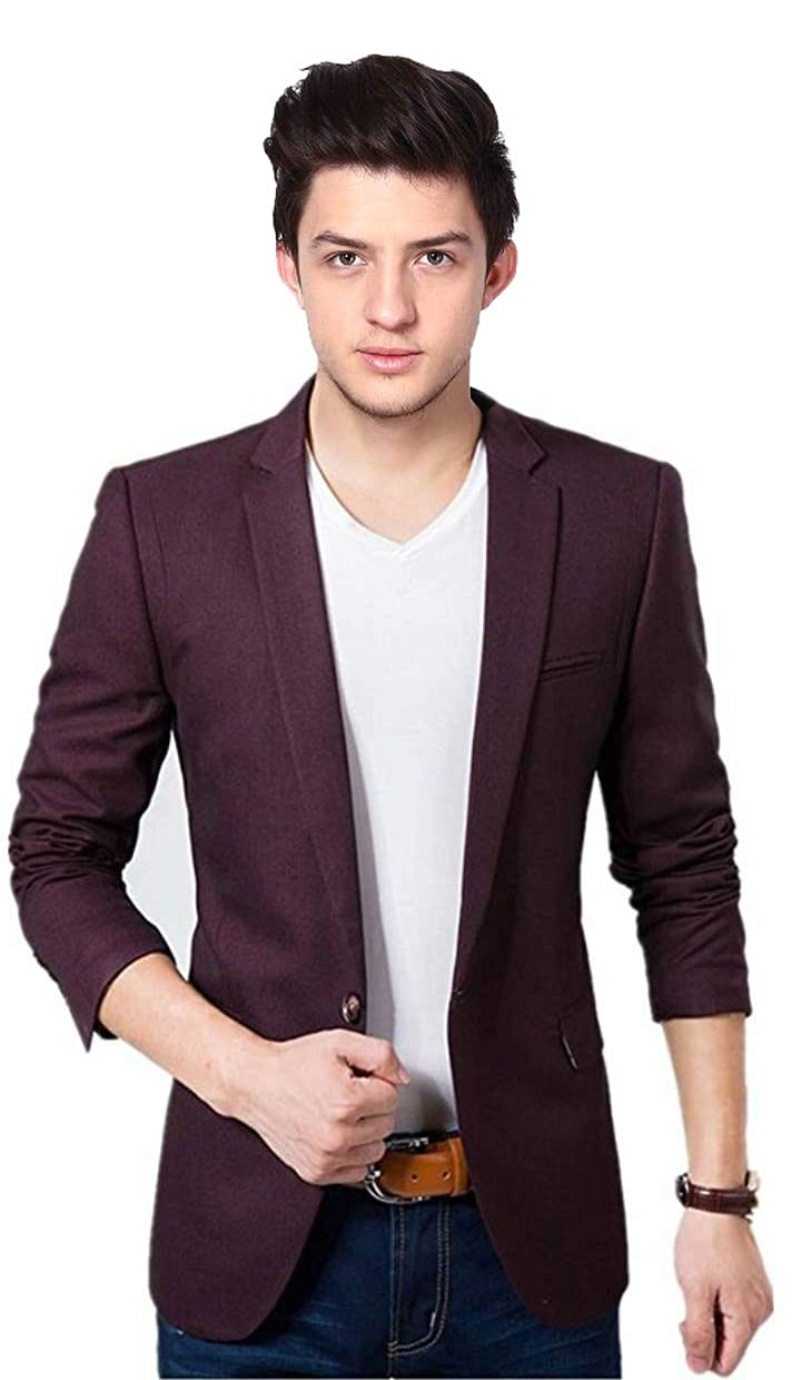 BREGEOMen's Slim Fit Single Breasted Blazer
