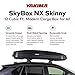 Yakima Roof Cargo Carrier, Vehicle Rooftop Hard Shell Travel Storage Box with SKS Lock, SkyBox NX Skinny, 12 Cubic Feet, Black