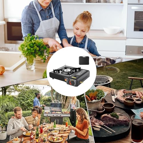 Cuisinière de camping portable et ensemble de cuisson d'allumage automatique