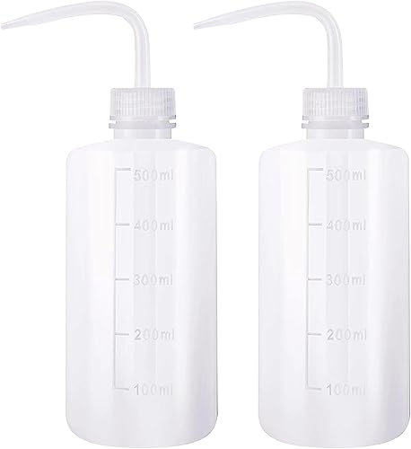 Botellas de lavado, 2 botellas exprimibles de 16.9 fl oz  Botella de plástico de seguridad de 16 onzas, herramientas de riego, botella económica
