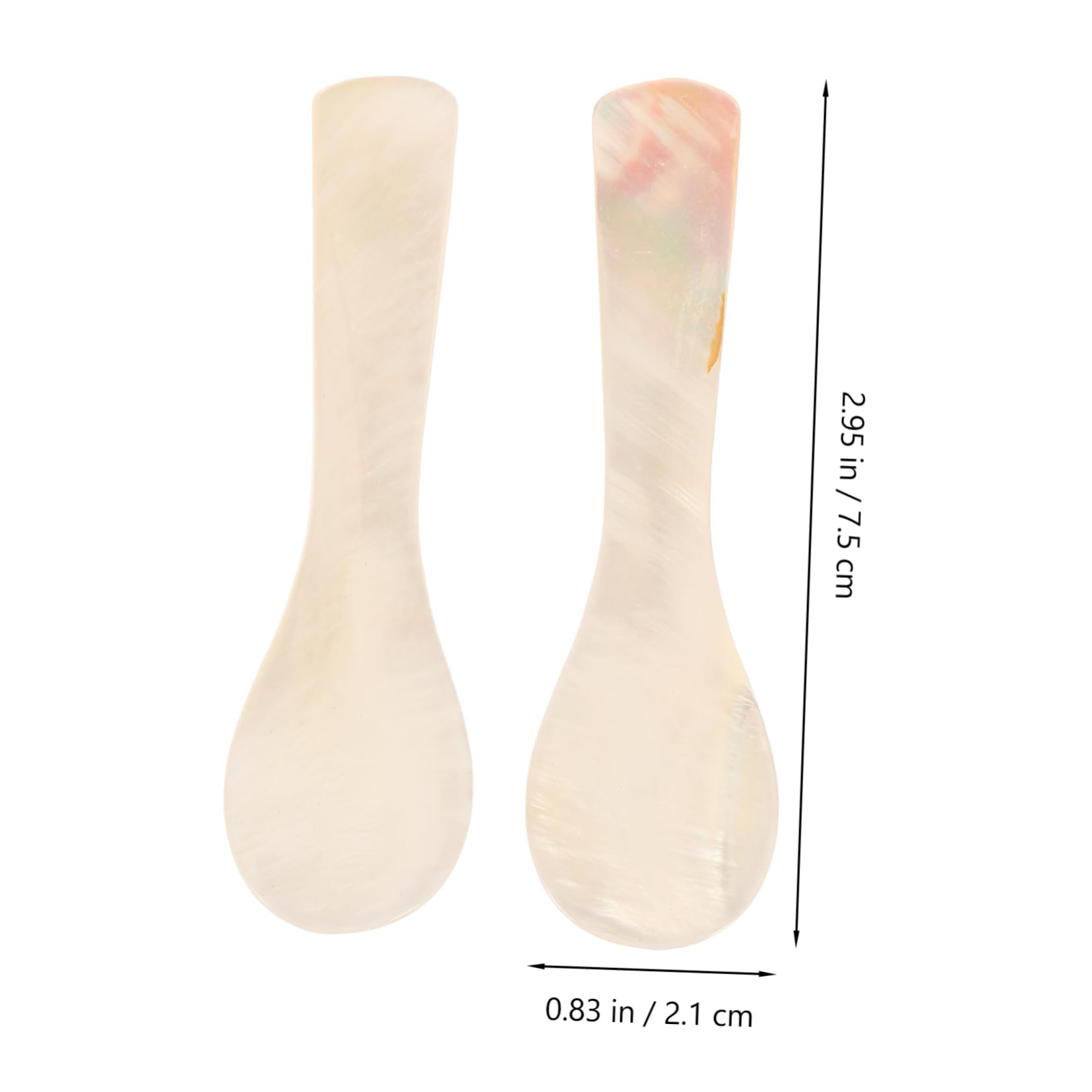 Alipis Spoons 2pcs Asian Style Spoons for Caviar Condiments Jams Ice and Dessert Presentation