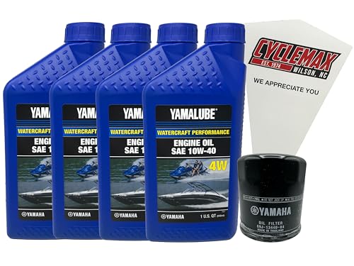 Cyclemax Oil Change Kit compatible with 2020-2024 Yamaha FX HO SHO SVHO FZR FZS VXR VXS GP1800