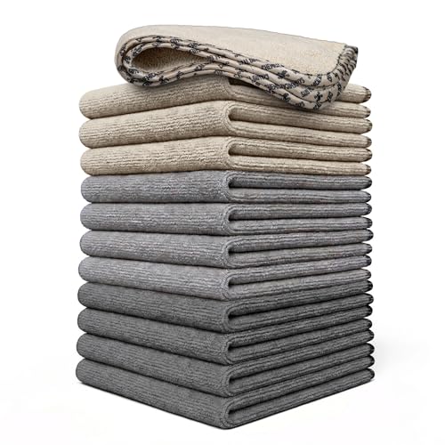 Chemical Guys AllSwipe Multi-Purpose Microfiber Towels for Cars Microfiber Cleaning Cloth Multi Color Drying Towels Car Detailing for Wash Interior and Glass 14 x 12 Inch - 12 Pack