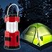 TANSOREN 4 Pack Portable LED Camping Lantern Solar USB Rechargeable or 3 AA Power Supply, Built-in Power Bank Compati Android Charge, Waterproof Collapsible Emergency LED Light with S Hook