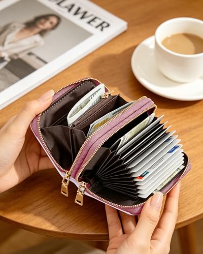 Image of Bows&Cherry Credit Card Holder for Women,Accordion Wallet