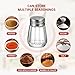 24Pcs 0.3 OZ Mini Salt and Pepper Shakers - Small Mini Salt Shaker Clear Seasoning Shakers Tiny Glass Spice Containers, Portable Small Seasonging Jars for kitchen, Picnic (24, Silver)