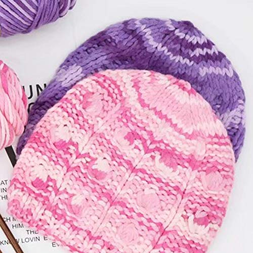 Image of Deep Coffee Soft Cotton Crochet Yarn - 1kg /2.2lb Rainbow Gradient DIY Knitting Yarn - Super Soft Warm for Sweater, Bag, Hat, Scarf