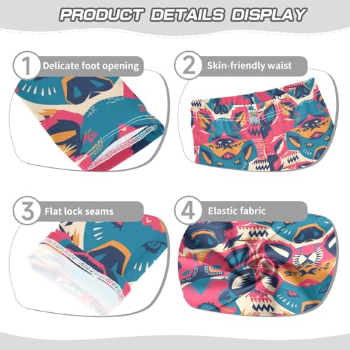 Hand Drawn Cute Pig Heads Kids Girl's Active Leggings Comfortable High Waisted Lounge Pants Running3