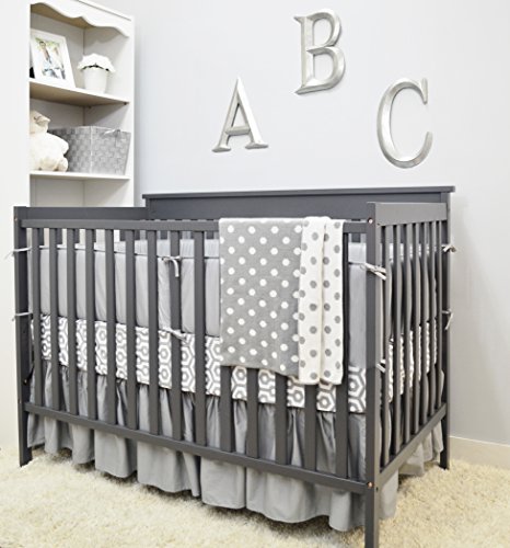 Image of American Baby Company 100% Natural Cotton Percale Fitted Crib Sheet for Standard Crib and Toddler Mattresses, Gray Honeycomb, Soft Breathable, for Boys and Girls