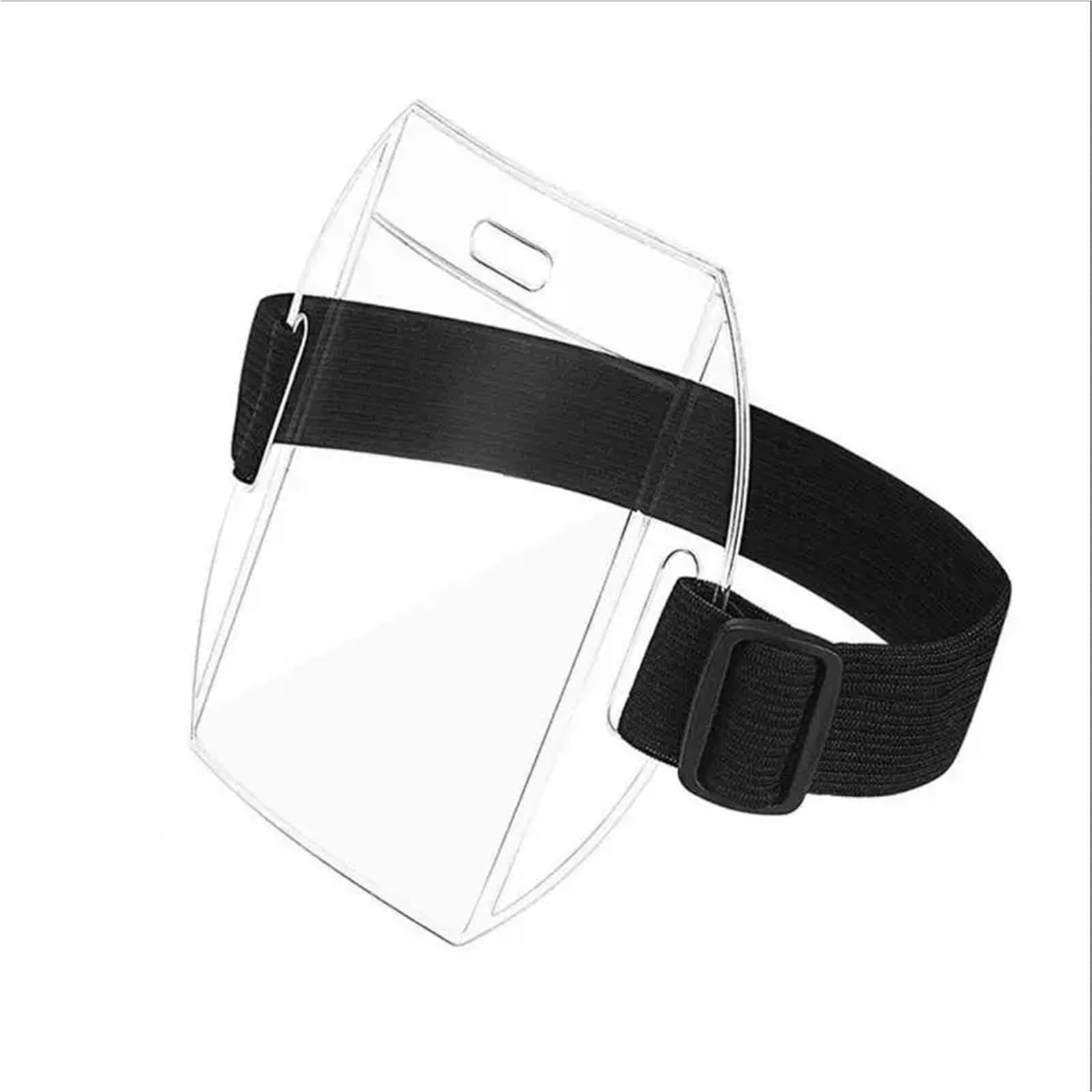 Etui na identyfikator ramię 20 szt. Odblaskowa opaska nadgarstek dowód osobisty z możliwością dostosowania do pracy w biurze(Adjustable Black)