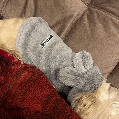 Flutnel Plush Dog Hoodie Grey Pet Clothes for Dog Pajamas Coat Sweaters Puppy with Hat Dog Small Medium Dog - Image 8