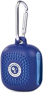 Sweet Paws Perfect Paws Portable Dog Towel, Lightweight & Absorbent, Clips onto Leash or Bag, Quick Drying Towel with Silicone Case, Dry Your Dogâ€™s Paws on The Go (Newport Navy)