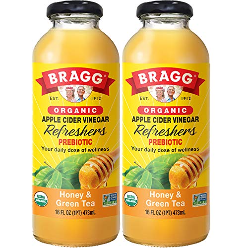 Bragg Organic Apple Cider Vinegar Beverage, Honey & Green Tea - 16oz, 2 Pack