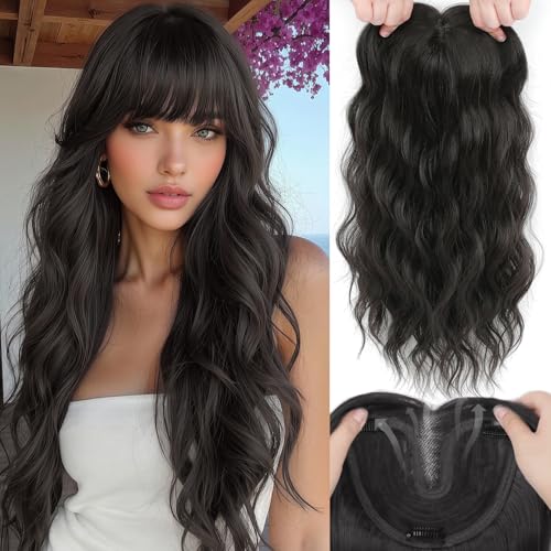 OOPPOO Hair Toppers for Women, 20 Inch Hand Tied Breathable