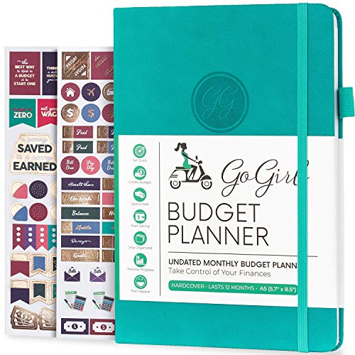 GoGirl Budget Planner â€“ Monthly Financial Planner Organizer Budget Book. Expense Tracker Notebook Journal to Control Your Money. Undated â€“ Start Any Time, A5 â€“ 5.7" x 8.5", Lasts 1 Year â€“ Turquoise