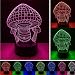 Produktbild Kunst Skulptur Lichter Neue 3D Cartoon Pilz Lampe Weihnachten 7 Farben Led Nachtlicht Kind Kinder Baby Tisch Schreibtisch Schlafzimmer Spielzeug Geschenke