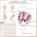 AGRULE Leaf Engagement Ring 925 Sterling Silver Wide Band 3.2 Cttw Gemstone Cocktail Rings Size 7 Ruby Birthstone Ring for Women