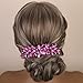 Teyglen Women's Dainty Rhinestone Hair Comb - Luxurious Shiny Bridal Side Comb for Brides and Girls (Rose Red)