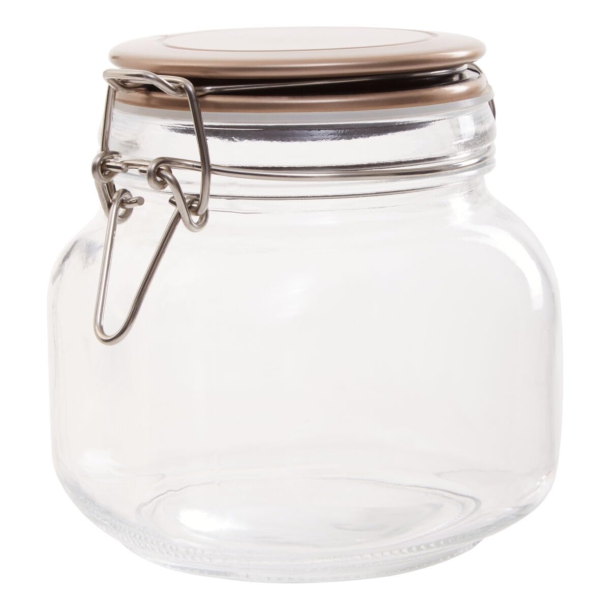 Orsina 800ml Glass Jar - Airtight Clip-Top Storage Canister - Clear