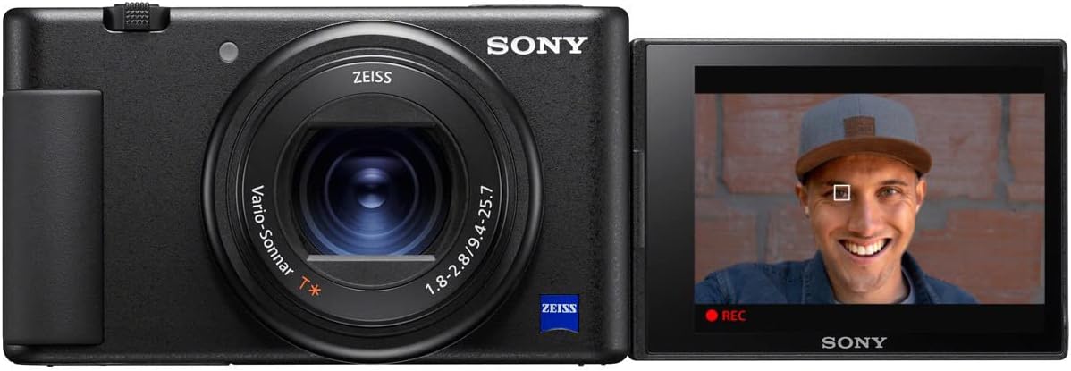 Sony ZV-1 Camera for Content Creators and Vloggers Koah Pro NP-BX1 Battery with Charger and Kingston 64GB Canvas Go Plus 170MB/s SD Card Bundle (3 Items)
