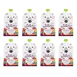 8 Pack Baby Food Pouches, Messar 200ml Large Reusable Weaning and Feeding Fill Pouch Bags Animal Pat