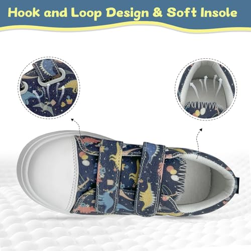 Toddler Shoes for Boys and Girls Low Top Adjustable Strap Kids Canvas Sneakers Walking Running Casual Shoes2