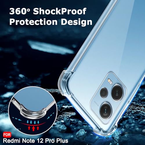 Image of TheGiftKart Crystal Clear Back Cover Case for Mi Redmi Note 12 Pro Plus 5G | Shockproof Soft TPU Case | Cushioned Edges for Ultimate Protection Back Cover Case (TPU, Transparent)