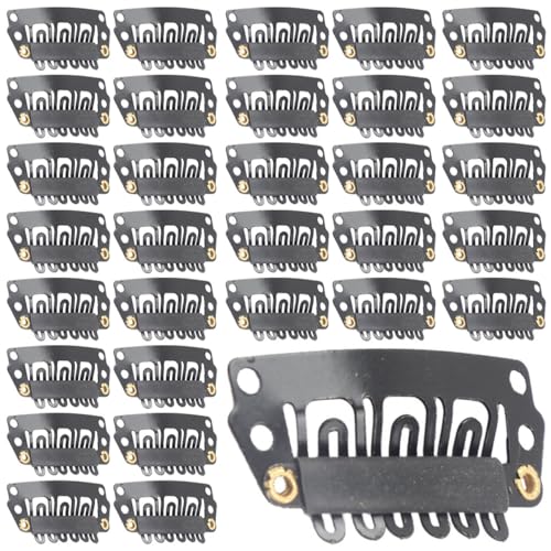 Clips de extensión Hohopeti y pinzas de acero ligeras para coser pelucas DIY