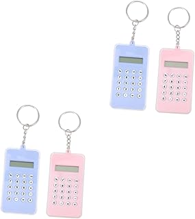 Operitacx 4 Pcs Calculadora Calculadora De Escritório O Chaveiro Do Escritório Chaveiros Para Mochilas Bolsa Chaveiro Tamanho De Bolso Calculadora Exame Calculadora Pendurado Decoração