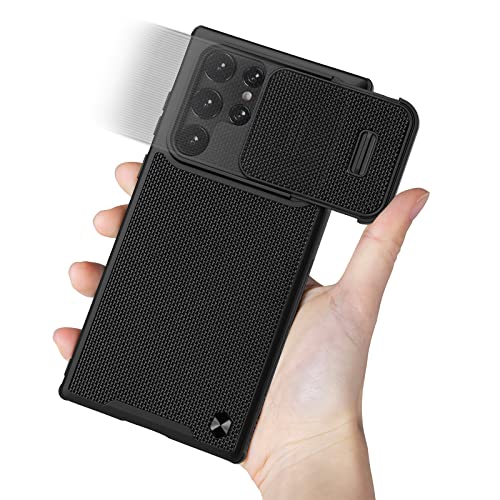 for Samsung Galaxy S22 Ultra Case â€“ 2022, Nillkin S22 Ultra Case, CamShield S with Flip Slide Camera Protection Cover, for Samsung Galaxy S22 Ultra 5G Case Rugged 6.8 inch â€“ Black