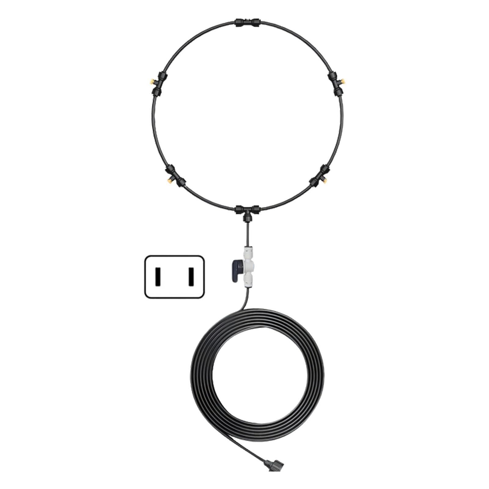 Accesorio humidificador de ventilador ideal para terrazas exteriores y salones en verano