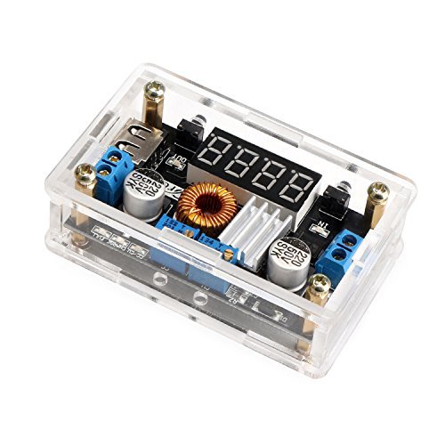 DROK® LM2596 DC Buck Volt Regulator 36V to 24V 12V 5V 3.3V 3V Converters Constant Volt&Amp 5-36V to 1.25-32V 5A 75W Step-Down LED Driver Switch Power Supply Digital LED Voltmeter USB Output