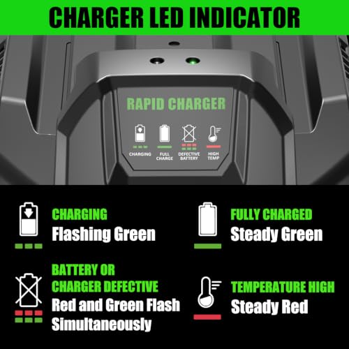 Image of 1Pack 7500mAh 56Volt Lithium ion Battery and 56V Charger CH2100 Replacement for EGO 56V Battery with Charger Combo Compatible with EGO Battery 56V Cordless Tools (Multi)