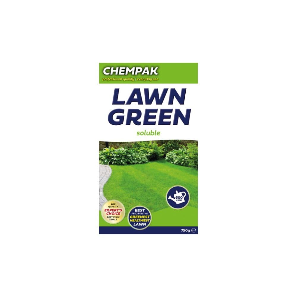 Chempak® Lawn Green Fertiliser - Rapid Greener for Small Lawns - High Nitrogen Soluble Feed for Spring - Easy Application – 2x 750g by Thompson & Morgan