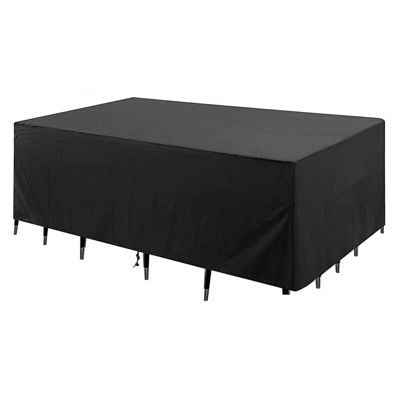 Schutzhülle Abdeckhaube Garten Gartenmöbel 240x240x90cm Polyesterfasern Schutzhülle für Gartentisch Abdeckung, Schwerlast Abdeckplane für Gartentische Sitzgruppe